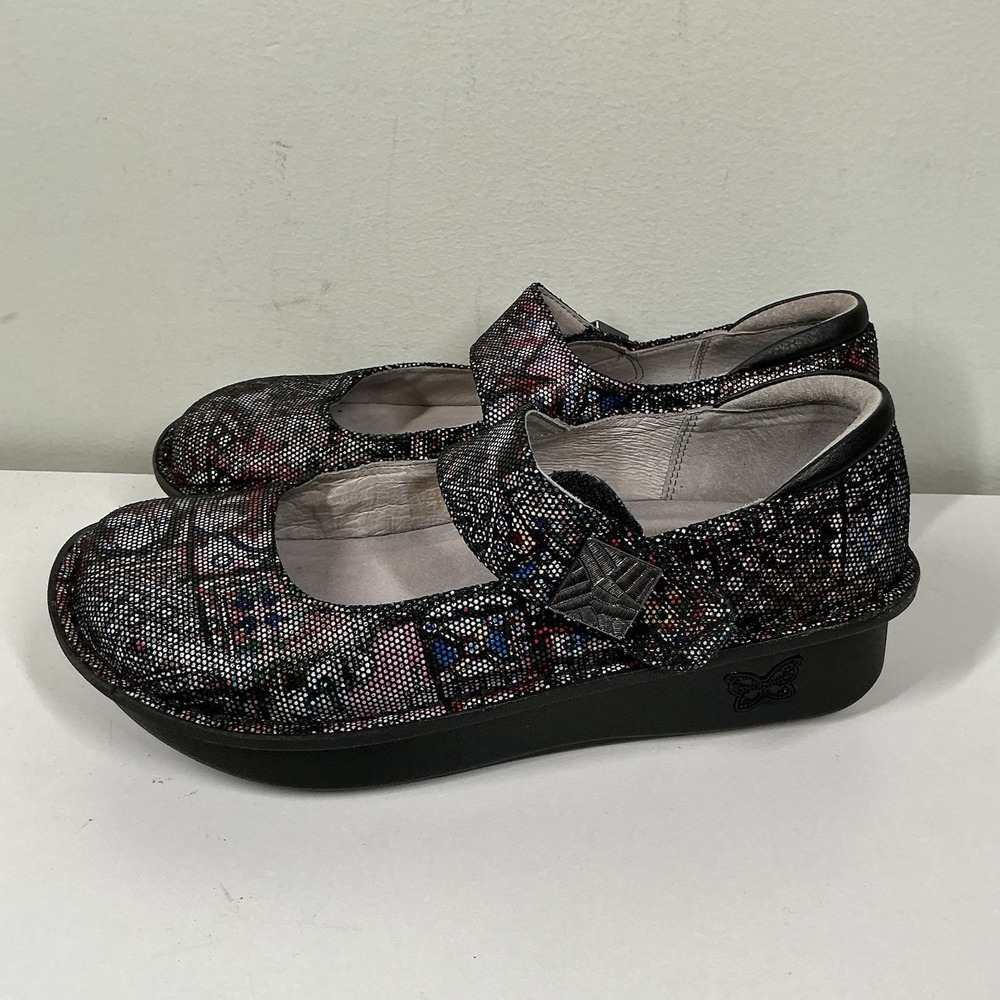 Alegria Paloma Digital‎ Floral Leather Mary Jane Clogs Shoes Size EU 36 Medical - Picture 2 of 6